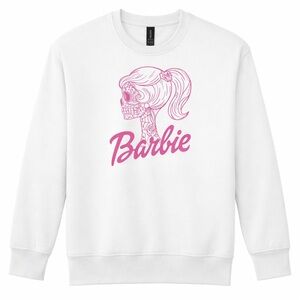 Pink Skeleton Barbie Style Crewneck Sweatshirt Trendy Graphic Girly Aesthetic